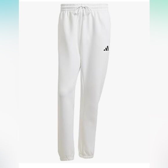 Adidas Mens Future Icon Small Logo Pants size Large White with black logo - Picture 11 of 11